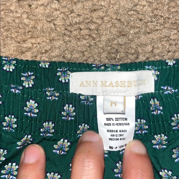 ANN MASHBURN Retro Track Short Multi-Color Floral Green Medium - Picture 4 of 4
